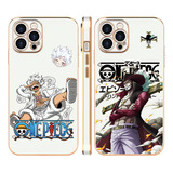 Mihawk Luffy One Piece Funda Para iPhone Case 2pcs Tpu Opw13