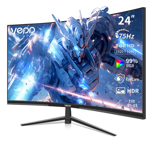 Monitor Gamer Curvo Vedd 24 Pulgadas Pantalla Monitores Pc Hdmi Fhd