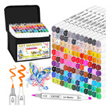 120 Colores Marcadores Plumones Punta De Pincel Dual Brush