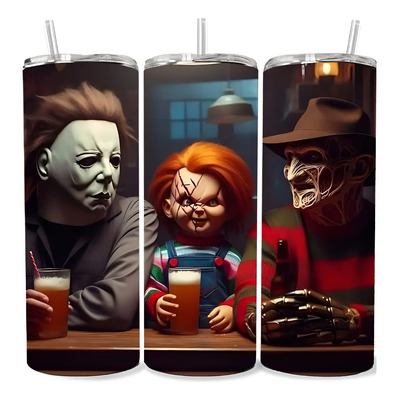 Termo Vaso De Jason, Chucky Y Freddy Halloween Beben Cerveza | Meses sin interés