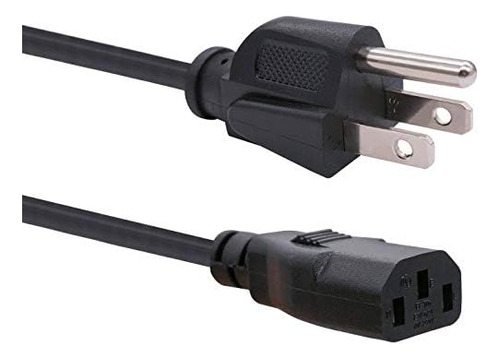 Monitor Tv Power Extension Cord 10ft 3 Prong 10a 250v 1...