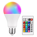 Lâmpada Luminaria Led Bulbo Rgbw Colorida 16 Cores Decorar