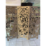 Biombo Panel Celocia Decorativo Mdf Natural Envio Gratis