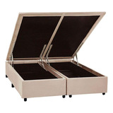 Cama Box Baú King Suede Bege (193x35)costa Rica