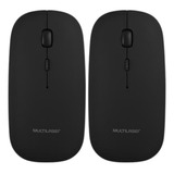 Kit 2 Mouse Sem Fio 2.4ghz Recarregavel Lithium Usb