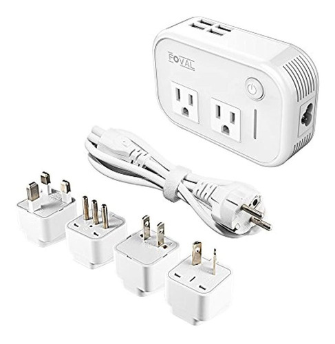 Adaptador Corriente 220v/110 V 4 Ptos Usb Universal