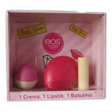 Estuche Kit Eos - Crema, Lipstik Y Balsamo Con Color