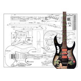 Guitarra Eléctrica Plan Of Ibanez Jem - Impresión A Escal.