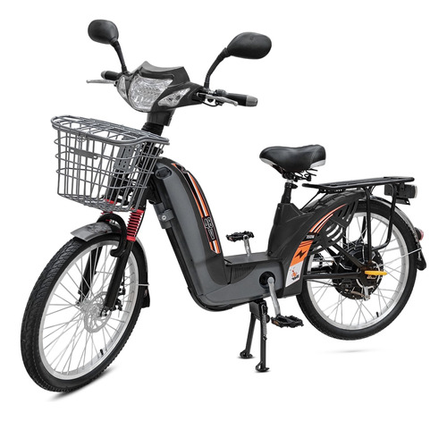 Bicicleta Elétrica Motor 350w Potência 48v Com Alarme