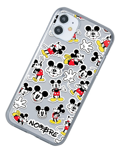 Funda Para iPhone Mickey Mouse Personalizado Con Tu Nombre