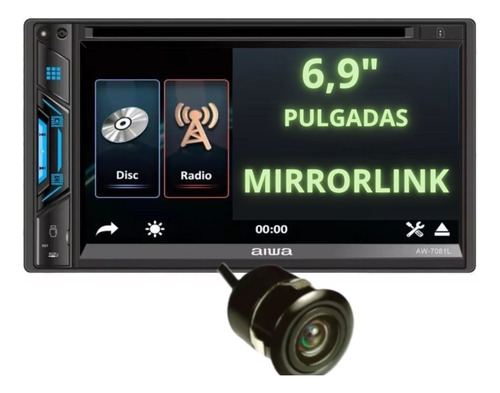 Radio Carro Aiwa Dvd Carplay Android Auto Pantalla Bluetooth