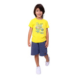 Conjunto Camisa E Bermuda Menino Criança Infantil Presente