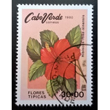 Cabo Verde Flores, Sello Sc 421 Hibisco 1980 Usado L14113
