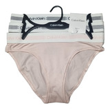 Pack 3 Bikini Resorte Ancho Logo Original Calvin Klein