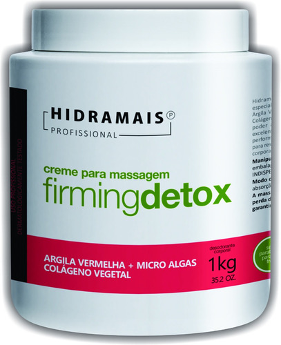 Máscara Corporal Detox Para Manta Térmica Flacidez E Celulit