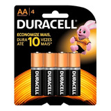 Pilha Duracell Aa Com 4 Unidades