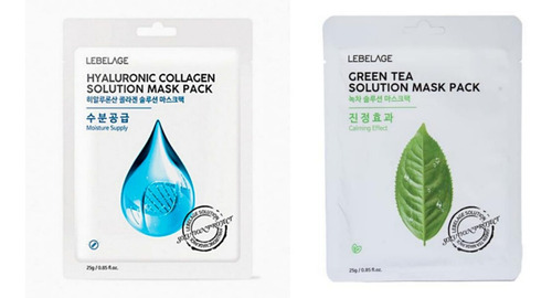 Paquete De 20pz Mascarillas De Hialuronico & Té Verde Gri