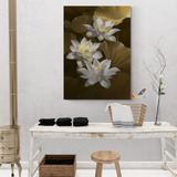 Cuadros Modernos Decorativos 0,90 X 0,60 Flores Blancas 3