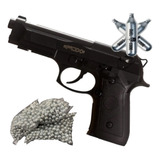 Pistola Co2 Aire Comprimido Fox Beretta 92 Semi Auto + Kit