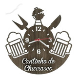 Relógio De Parede Decorativo Cantinho Do Churrasco 3d