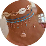 Tobilleras Cadena Tobillo Infinito Pulsera Sandalia Set