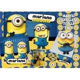 Set De Jardín Minions Mantel ~ Servilleta ~ Toalla ~ Taza