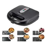 Maquina 6 En 1 - Waflera Sandwichera Grill Donas Color Negro