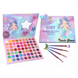 Paleta De Sombras Sirena 48 Colores + Set De Brochas Sirena