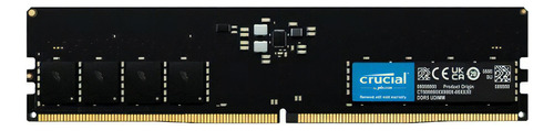 Memoria Ram Desktop Ddr5 16gb 4800mhz Crucial Imediato