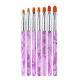 Cepillos Para Uñas - Akoak 7 Pcs Gel Nail Art Brush Round Po