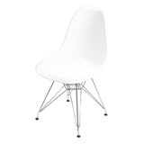 Cadeira Colmeia Base Cromada Jantar Or Design 1119 Cor Da Estrutura Da Cadeira Branco