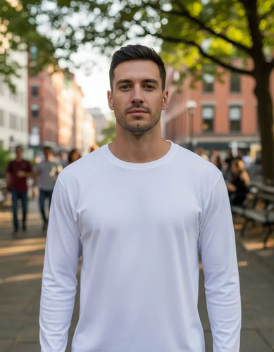 Playera Blanca Para Sublimar Manga Larga