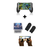 Kit 1 Par Luva Dedo Gamer Case + 1 Gamepad Jogos Controle