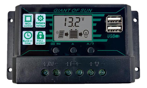 20-60a Mppt Pwm Panel Solar Regulador De Batería 40a