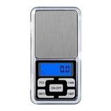 Mini Balança Digital Lcd Alta Precisão Portátil Com Bandeja Capacidade Máxima 0.5 Kg Cor Prateado