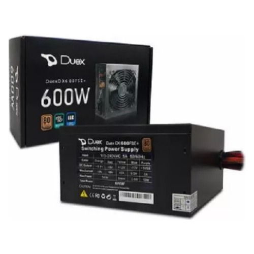 Fonte Duex 600fse+, 600w 80 Plus Bronze, Pfc Ativo