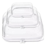 Bolsa Organizadora Transparente Con Cremallera 3pcs