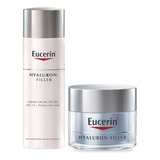 Combo Eucerin Hyaluron Filler Cr Día + Cont Ojos Piel Normal