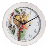Relógio De Parede Quartz Cozinha 660063 Branco