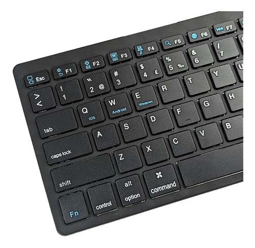 Teclado Bluetooth Slim Sem Fio Tablet Celular Pc Notebook Cor De Teclado Preto Idioma Português Brasil