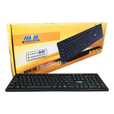 Teclado Ultra Fino Silencioso Feasso Chocolate Usb Fatc-22