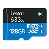 Tarjeta Micro Sd Lexar 128 Gb 100mb/s 633x A1 V30 U3 4k