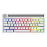 Teclado Mecánico Bluetooth Full Rgb Switch Pink K620t Blanco