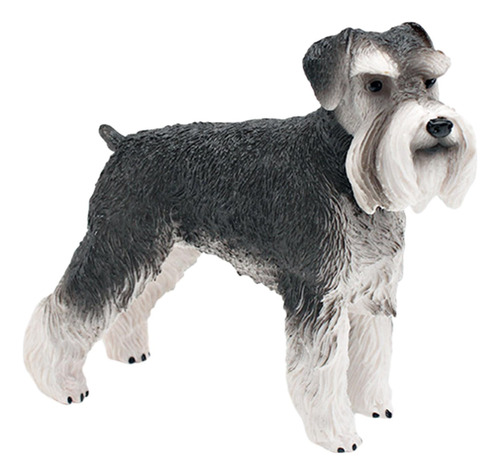 Figura De Perro Schnauzer Estándar En Miniatura, Estatua De