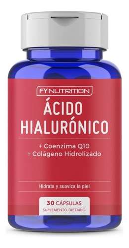 Ácido Hialurónico Fynutrition - Con Colágeno, Coenzima Q10 Y Vitaminas A Y E - Cápsulas En Frasco De 30 Un.