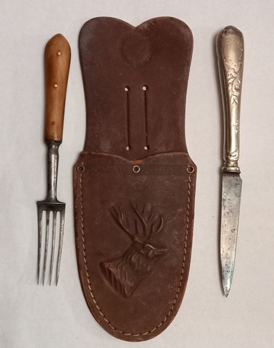 Antiguo Set Asado Cuchillo Christofle Paris Tenedor Rodger's