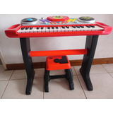 Piano Órgano Musical Mickey Con Asiento (no Incluye Pilas)