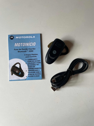 Fone De Ouvido Viva Voz Motorola Bluetooth H350 +manual E Nf