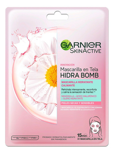 Garnier Skin Active Mascarilla Hidra Bomb Hidrata Calmante