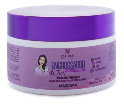 Mascara Engrossador De Fios 250g Lattans